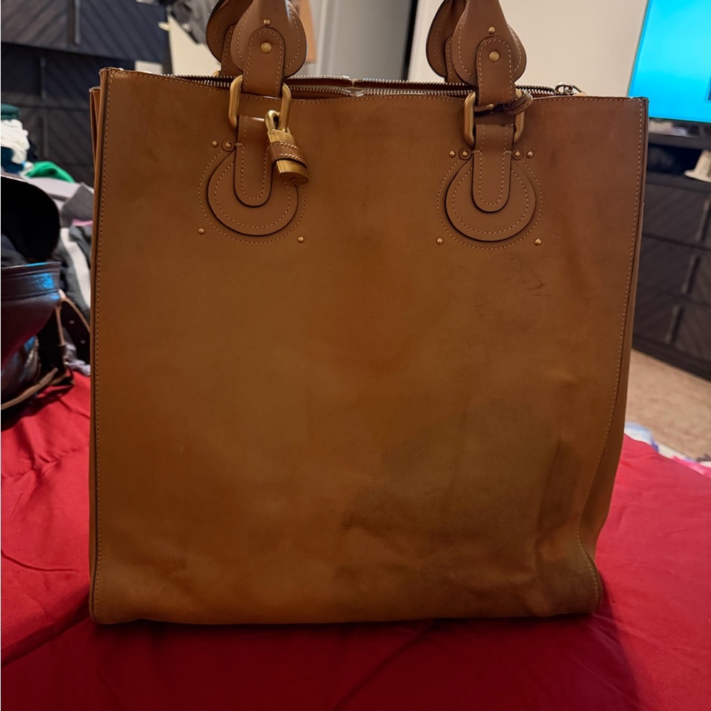 Chloe Caramel Leather Tote